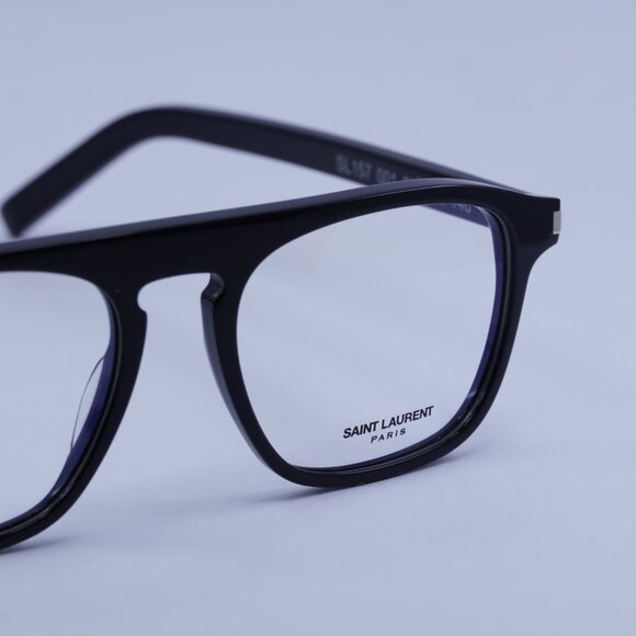 Saint Laurent SL157 001 Eyeglasses Black 52mm Square Frame - Picture 2 of 10